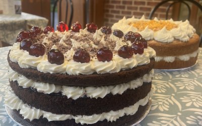 Black Forest Cake, Lemon Honeycomb Cake