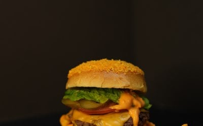 Volcano cheese burger