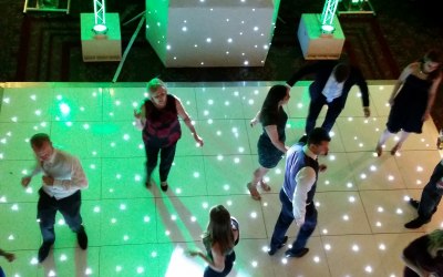 White Star Lit Dance Floor Hire