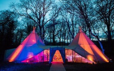 Tipi w/ Entrance night