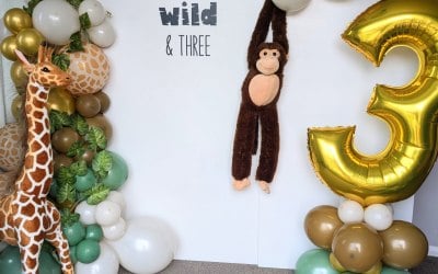 3rd birthday safari backdrop