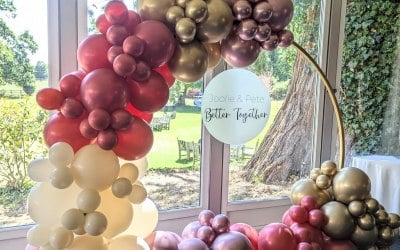 3/4 Balloon Hoop and personalised acrylic sign