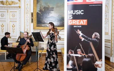 Performing for the British Ambassador in Moscow
