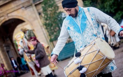 Dhol Players and White Horse at Tatton Park, Cheshire/Chester