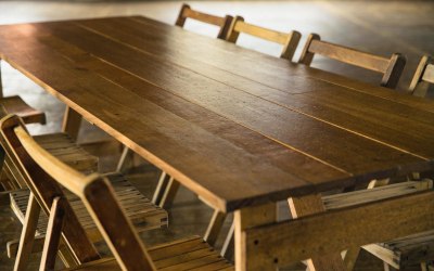 Our oak trestle tables