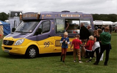 Ice cream van for hire in Kent, London, Surrey, Sussex, Essex, Berkshire and Hampshire