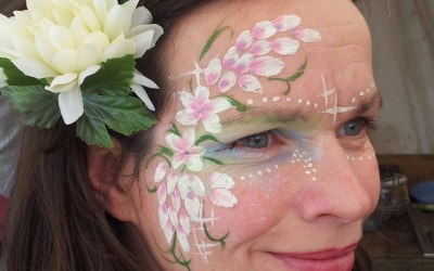 adult face painting blossom