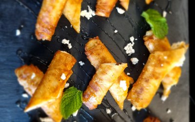 Feta, mint & pine nut borek 