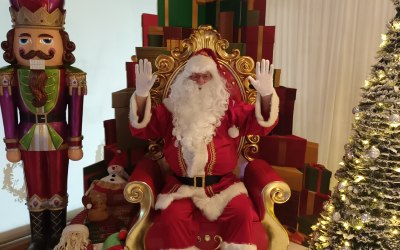 Santa Claus on his chair
