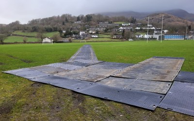 Ground protection matting, ideal for damp weather