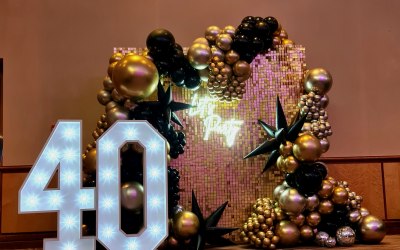Our Luxury Shimmer Walls available in 18 different sequin colours