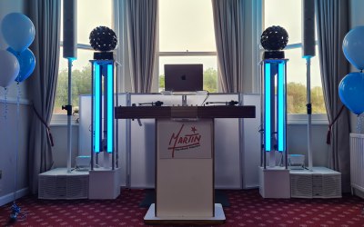 Compact setup for a 70th Party
