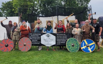 Vikings loving the setup at a festival