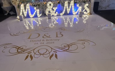Custom dancefloors with initials 