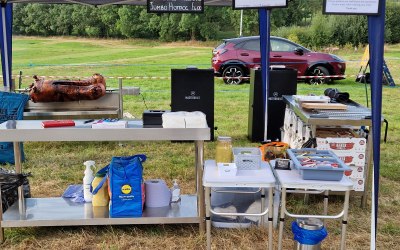 Our set up at ashby st ledger bale push
