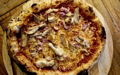Slow roasted chicken and ham 