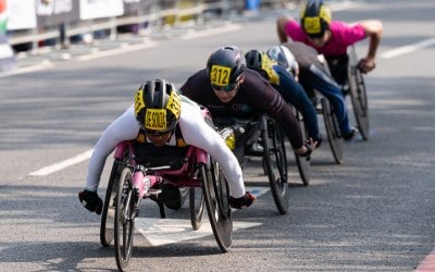 London Marathon 2025 Wheelchair Racers
