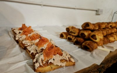 smoked salmon puff pastries