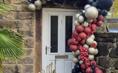 Halloween door display.