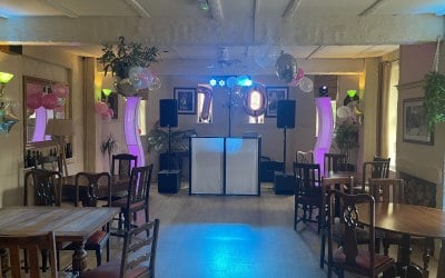 Abba themed party set up