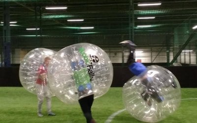 Rolls and Tumbles in the Bubble Football in Coleraine