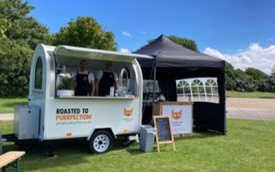 Coffee trailer for outdoor events