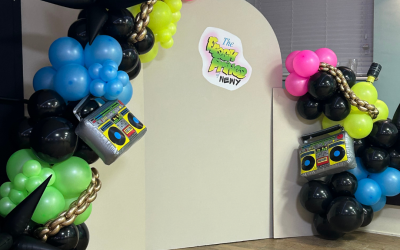 90s Themed Party with a personalised sticker