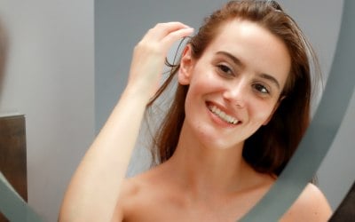 Product shoot with model Emily