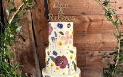 Pressed Edible Flowers Cake