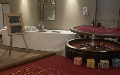 Our luxury roulette and blackjack tables