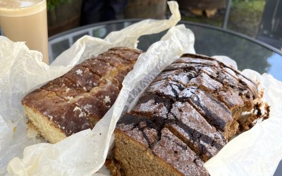 Orange crunch cake and coffee cake 