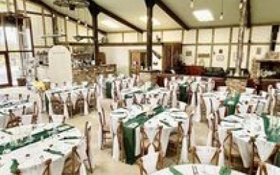 white chair drapes for a barn wedding 