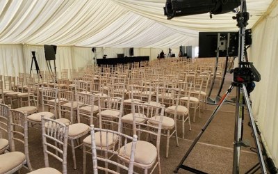 Conference marquee for a corporate welfare event in Peterborough