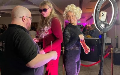 Guests enjoying our 360 Photobooth