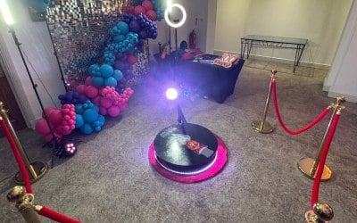 360 Photobooth setup at a charity event