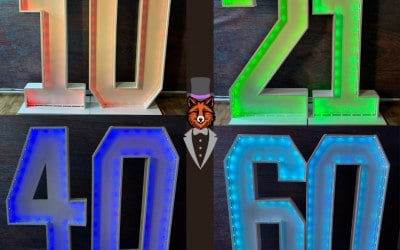 Light Up numbers available for milestone birthdays