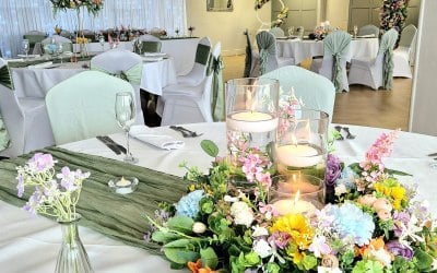 Beautiful Spring collection decor for wedding breakfast