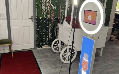 Our Selfie Photobooth tower ready for a birthday party