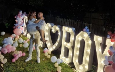 Led Letters and heart 