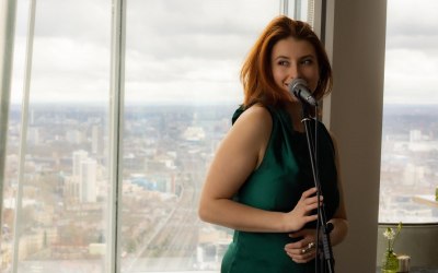 Singing at the Shard.