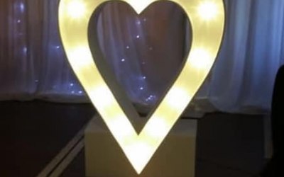 Our illuminated heart is a truly stunning piece either stand alone or team with the matching white LOVE letters!