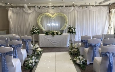 Aisle florals and backdrops 