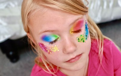 “My first festival makeup and glitter”