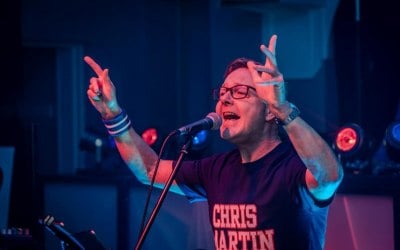 Performing at an 80's night