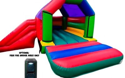 Bouncy castle slide with chosen artwork 