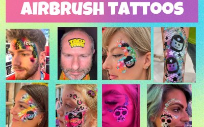 Airbrush tattoos and face designs 