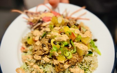 BBQ Pork with Coriander rice