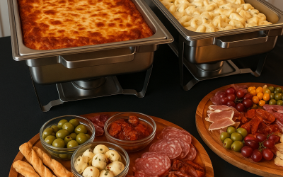 Pasta dishes and antipasto boards