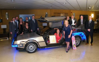 The BTTF Car Delorean Time Machine at IHG Awards Dinner in Athens Greece