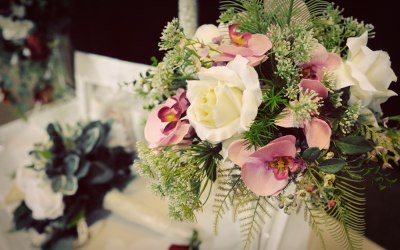 BHGS Floral Design vintage wedding display